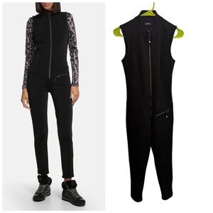 Jetset Domina Sleeveless Ski Overall Jumpsuit Black Size 2 XS Italy NWOT